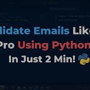 Build A Python Email Validator In Just 2 Minutes