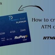 How To Create An ATM Card Using Html And CSS HTML CSS Coding Track