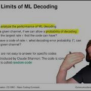 Lecture Channel Coding Graph Based Codes Chapter 2 Vid 5 Theoretical Performance Limits