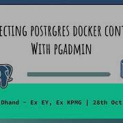 Connecting PGAdmin With Postgres Container