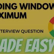 Sliding Window Maximum Leetcode 239 Python