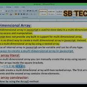 Multidimensional Array In JavaScript Arrays JavaScript Tutorial CLASS 41 Telugu