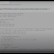 The Black 1976 Model Python Code For Valuing Interest Rate Caplets And Floorlets