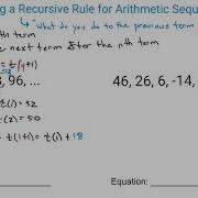 Write A Recursive Rule For An Arithmetic Sequence