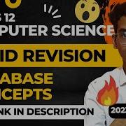 Database Concepts Rapid Revision For Class 12 Computer Science With Notes