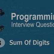 C Interview Questions Tutorial 3 Sum Of Digit Codenemy