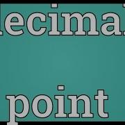 Decimal Point Meaning