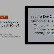Secure DevOps With The Microsoft Identity Platform January 2022