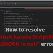 How To Resolve NASHORN Is Null Error In Karate Framework Com Intuit Karate ScriptBindings NASHORN