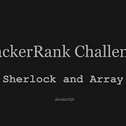 HackerRank Sherlock And Array JavaScript