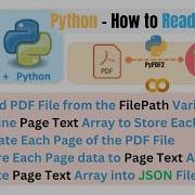 Python How To Read OR Convert PDF Files Into JSON Files