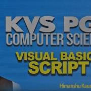 VB Script 00 Introduction To Visual Basic Script