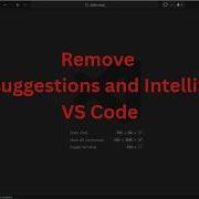 Отключить автоподсказки и функцию IntelliSense в VS Code