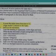 NECO Data Processing Practical 2023 Microsoft Word