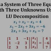 Solve A System Of Linear Equations Using LU Decomposition