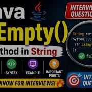 Java IsEmpty Method Explained Most Asked Java String Interview Question