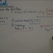 NUMERICAL Gradient Descent Complete Concept By Supriya Srivastava