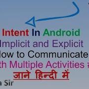 Android Studio Tutorial Explicit And Implicit Intent In Hindi 1
