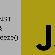 Constant Object Freeze Function In Javascript