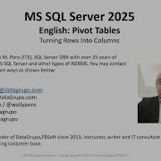 MS SQL Server Shorts English Pivot Tables