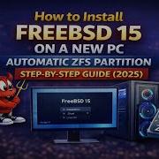 Как установить FreeBSD 15 на новый компьютер Автоматическое разбиение ZFS Пошаговое руководст