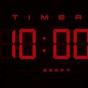 10 Minute Countdown Timer Digital RED Clock With Alerts
