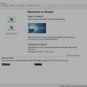 Maple Introduction