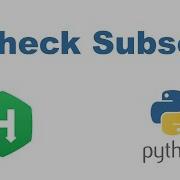 Check Subset Using Python