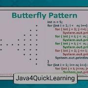 Butterfly Pattern In Java Java Patternprograms Pattern Corejava Java4quicklearning