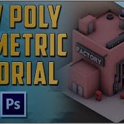 Low Poly Isometric Scene Process Tutorial Cinema 4D Photoshop