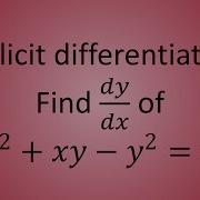 Implicit Differentiation Example 2