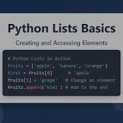 Python Lists For Beginners Create Access Modify