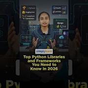 Top Python Libraries And Frameworks In 2026 Python Libraries And Frameworks Shorts Simplilearn