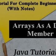 Arrays As A Data Member Of The Class Basic Understanding Of Java By Harvinder Singh
