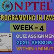 Programming In Java NPTEL WEEK 4 QUIZ ASSIGNMENT SOLUTION