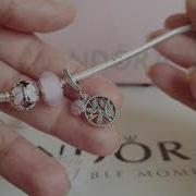 Mix Vòng Pandora Tone Hồng Với Glass Matte Pink Murano Glass Charm No 789421C00