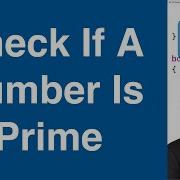 Check If A Number Is Prime C Example