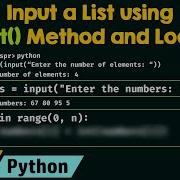 Input A List Using Split Method And Loops In Python