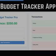 FULL VIDEO Build A Budget Tracker App Using HTML CSS JavaScript