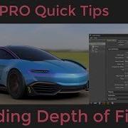 VRED Quick Tips Adding Depth Of Field