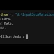 Membuat Program Input Data Mahasiswa Menggunakan Python