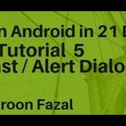 Android Tutorial 5 Toast Alert Dialogs