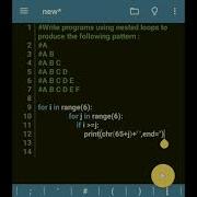 Python Code To Print Pattern Using Nested Loop 5