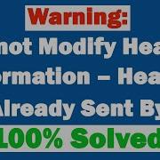 How To Solve Warning Cannot Modify Header Information Header Already Sent By 100 Solved