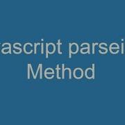 Javascript Parseint Method