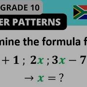 Number Patterns Exam Question Grade 10