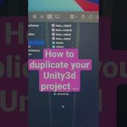 Unity How To Backup Duplicate Your Project Shorts