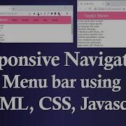 Responsive Navigation Menu Bar Using HTML CSS And JavaScript Hindi