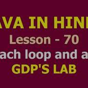 Foreach Loop And Array In Java Lesson 70 JAVA In Hindi
