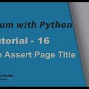 How To Assert Page Title In Selenium Webdriver